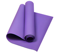 Purple comfort-fit yoga mat for yoga, Pilates, and women’s fitness.
