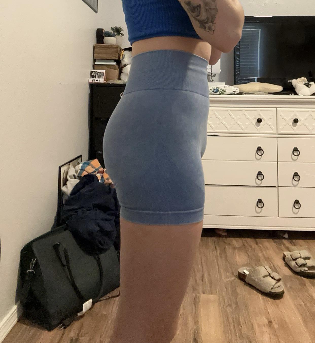 glute showing as a result of using ankle bands