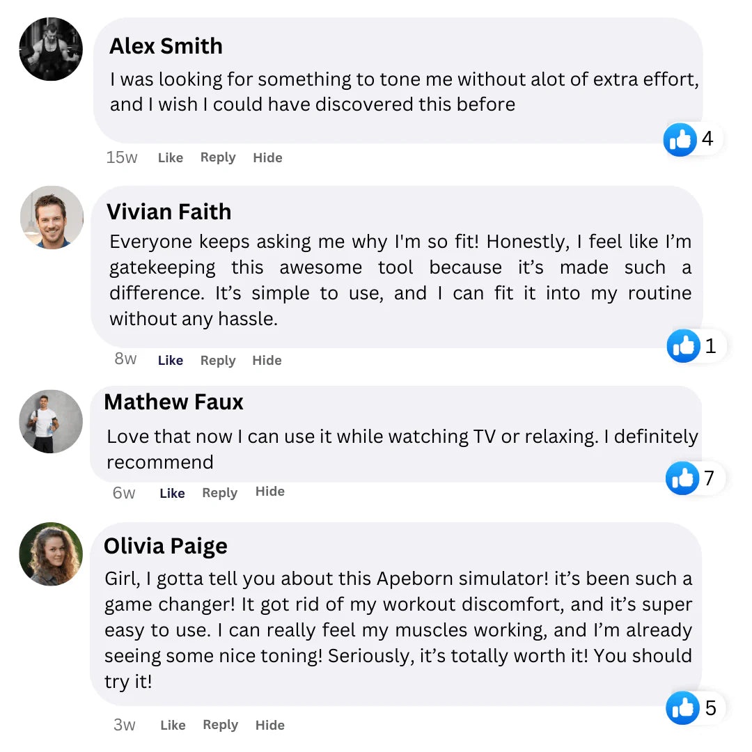 Comments section with user interactions on a product or service